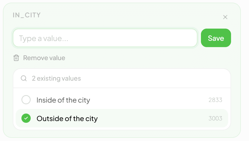 Inline attribute editor for feature properties